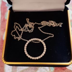 Silver and mosanite infinity pendant